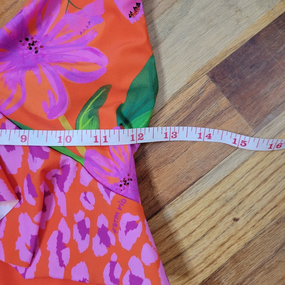 NWT Farm Rio Tropical Print With Ruffle One Piece Swimsute Size S - Picture 10 of 14